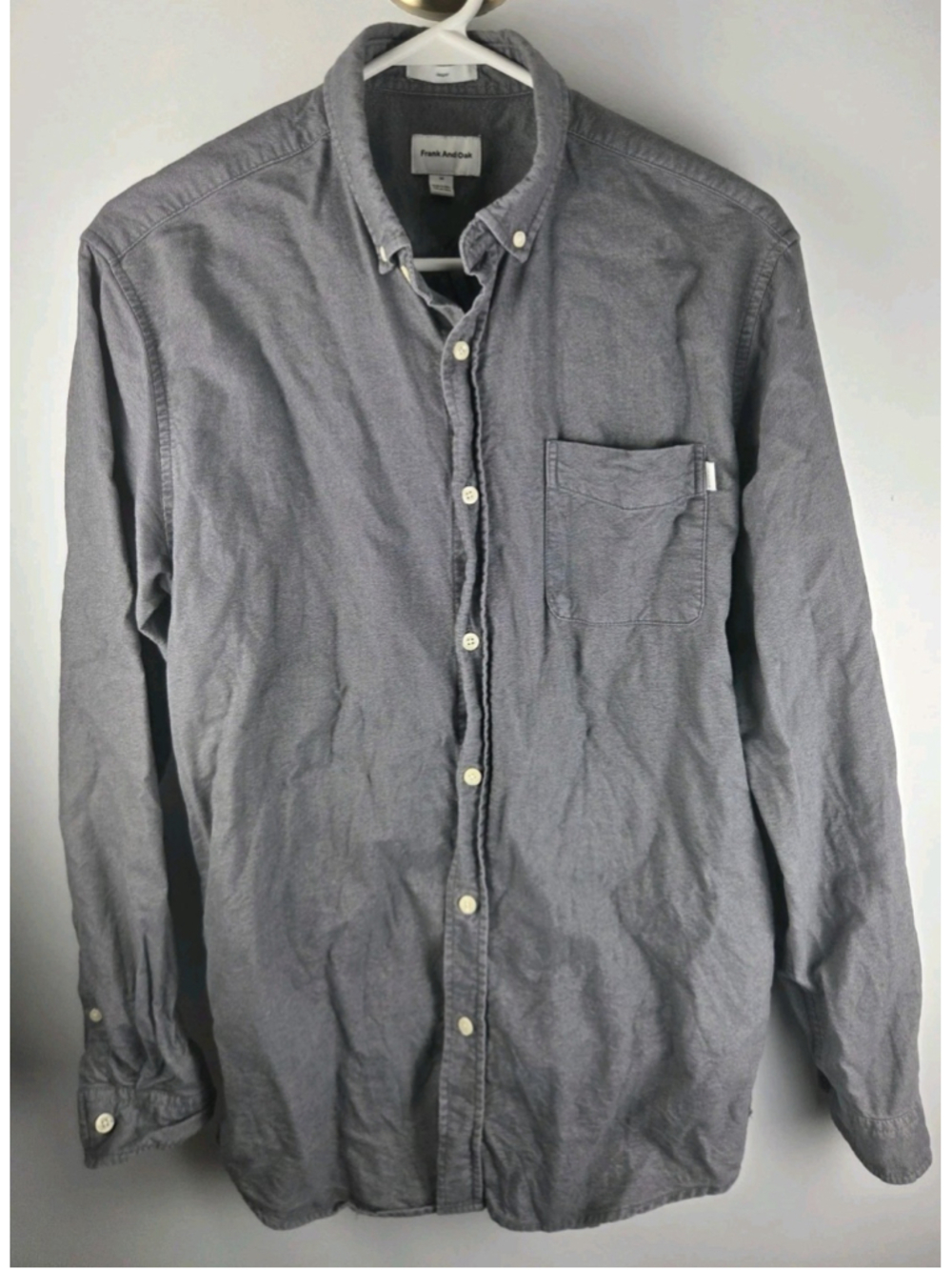 Frank And Oak Men's Shirt Gray Size Medium Pre-Owned